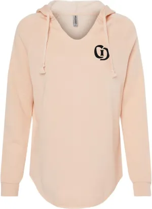 Independent Trading Co. Ladies Lightweight California Wave Wash Hooded Sweatshirt
