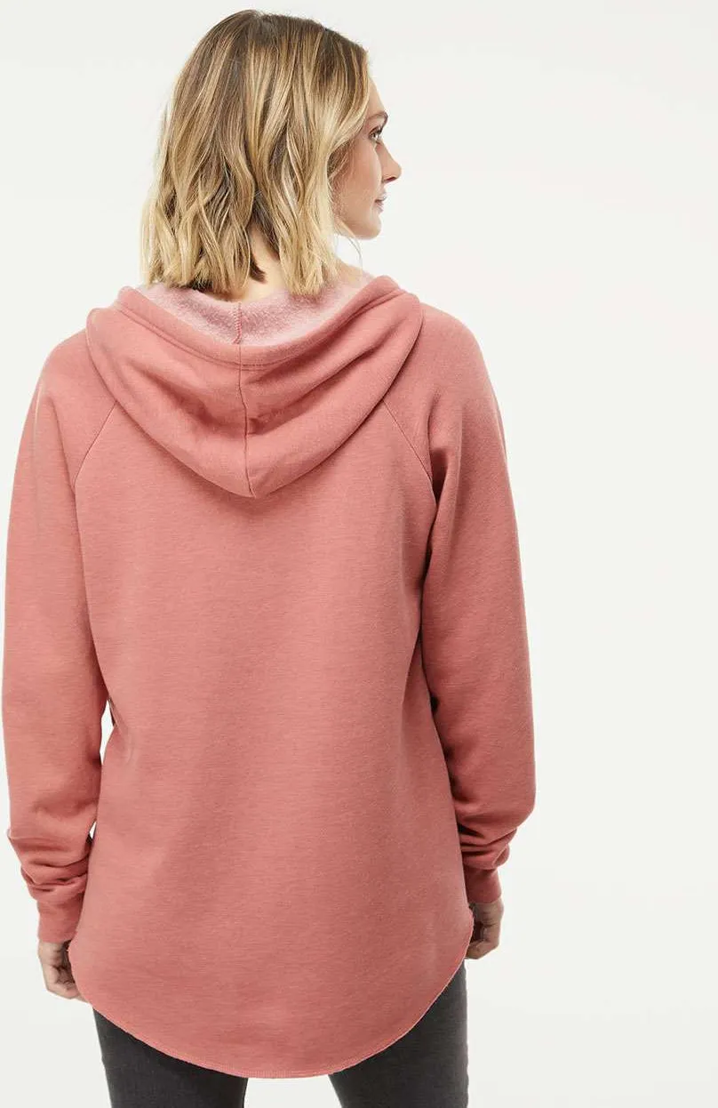 Independent Trading Co. Ladies Lightweight California Wave Wash Hooded Sweatshirt