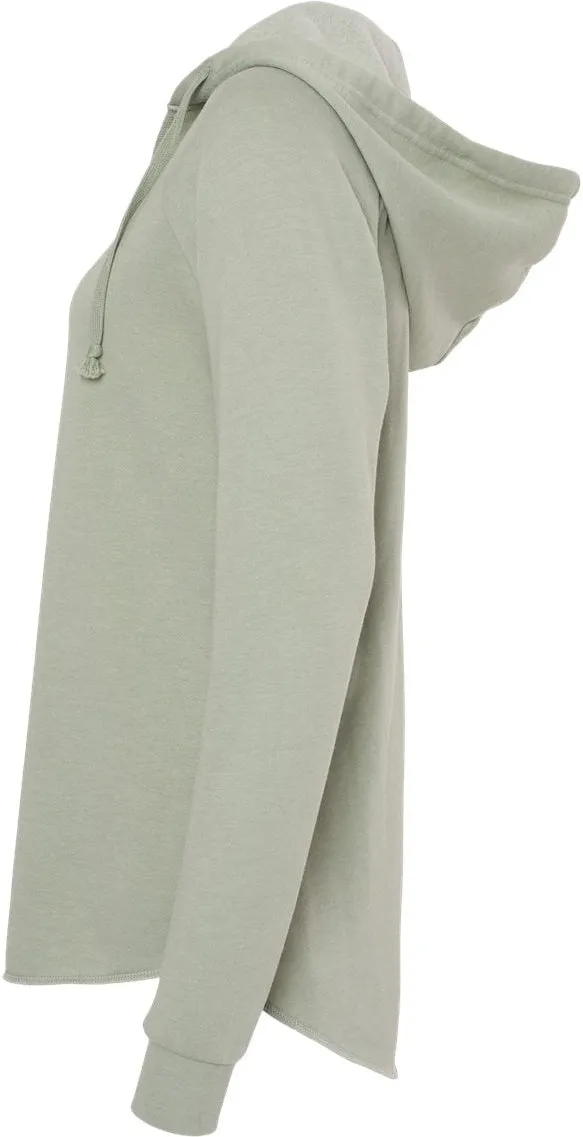 Independent Trading Co. Ladies Lightweight California Wave Wash Hooded Sweatshirt