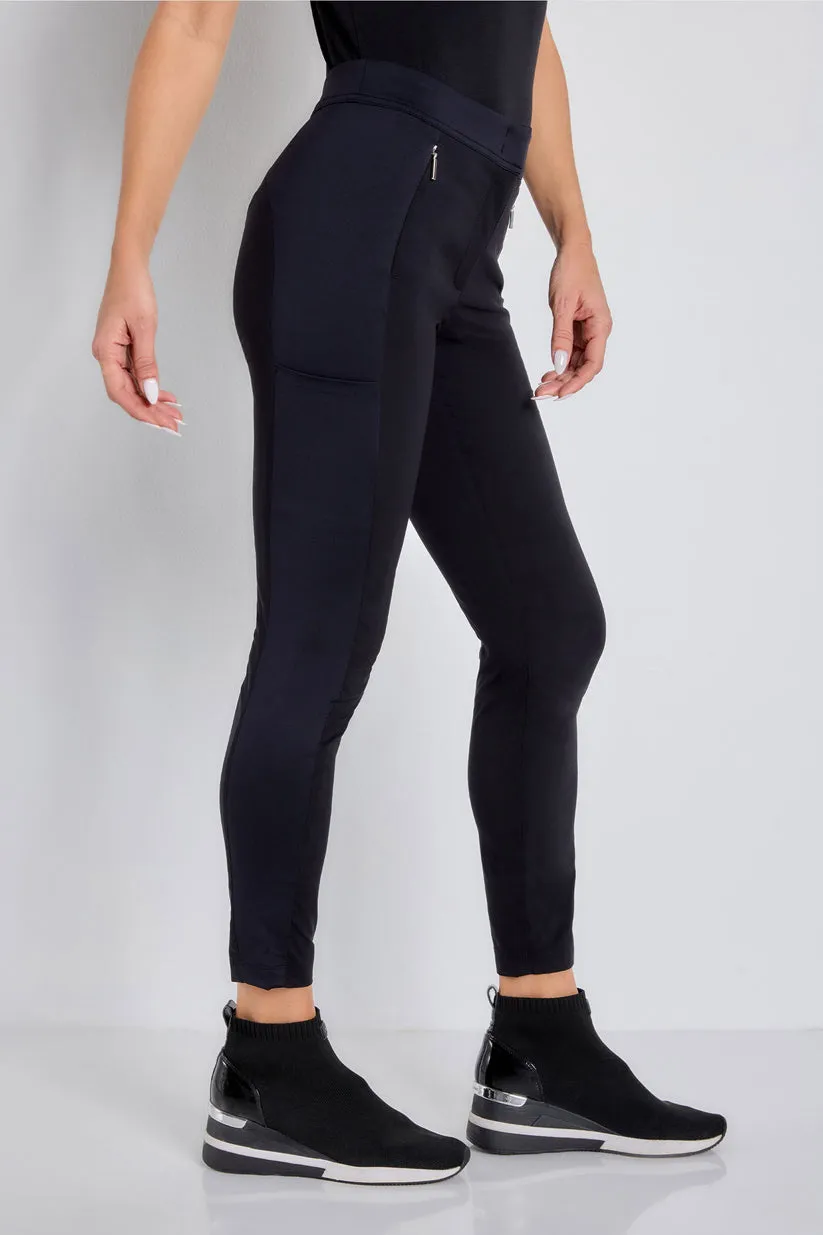 Ipant Hybrid Zip Front Slim Fit Pant - Black
