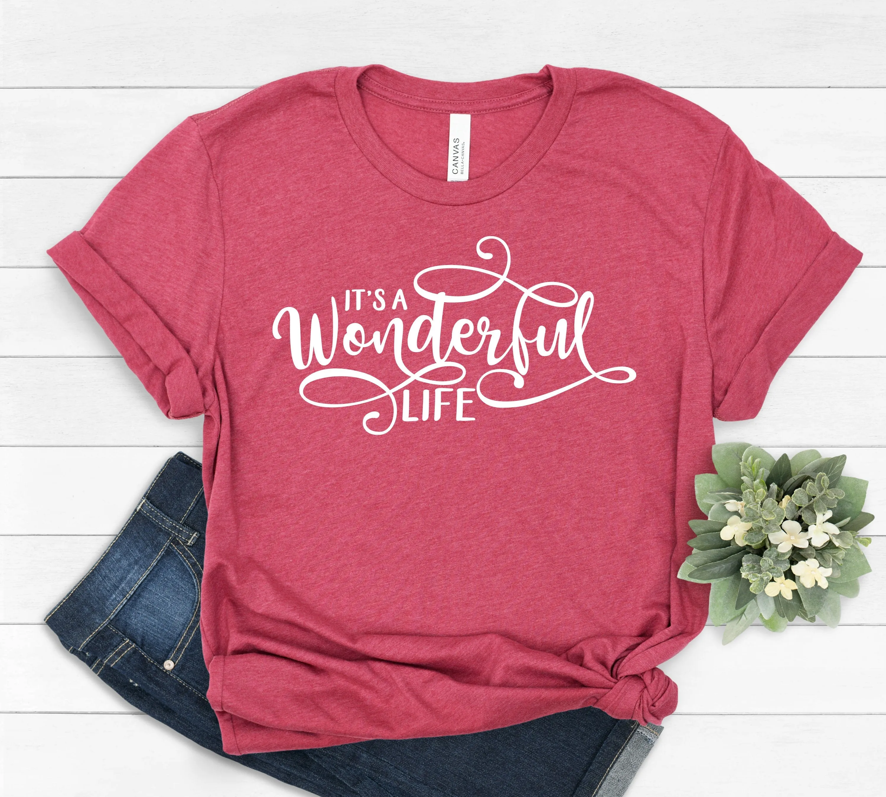 It's a Wonderful Life Christmas T Shirt - X-Mas T Shirt - Blessed Christmas Shirt Gift
