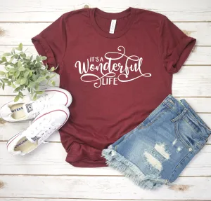 It's a Wonderful Life Christmas T Shirt - X-Mas T Shirt - Blessed Christmas Shirt Gift