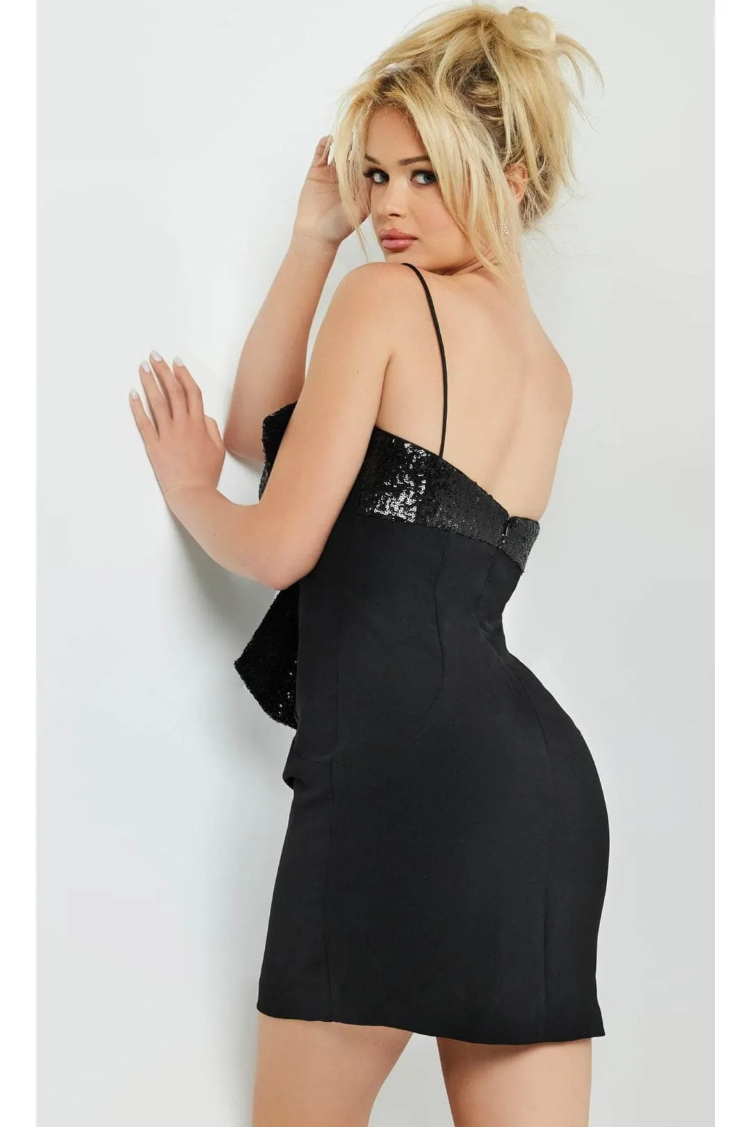 Jovani 25744 Cocktail Dress with Sequin Ornate Bow
