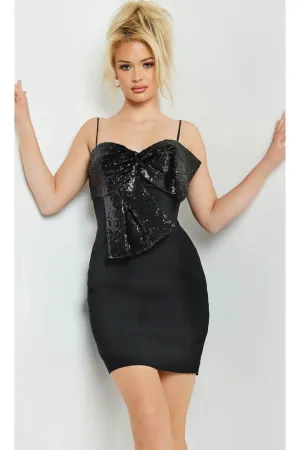 Jovani 25744 Cocktail Dress with Sequin Ornate Bow
