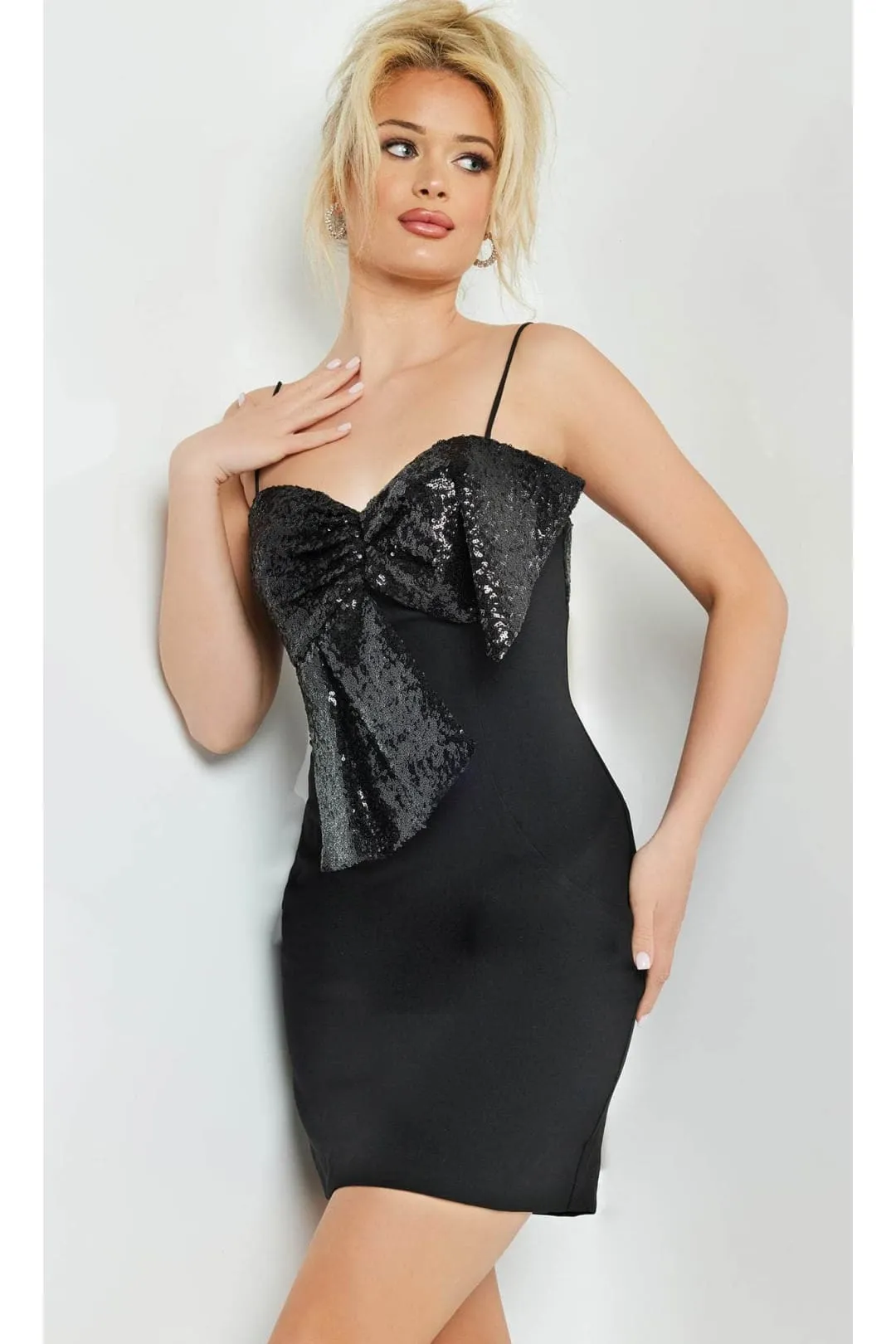 Jovani 25744 Cocktail Dress with Sequin Ornate Bow