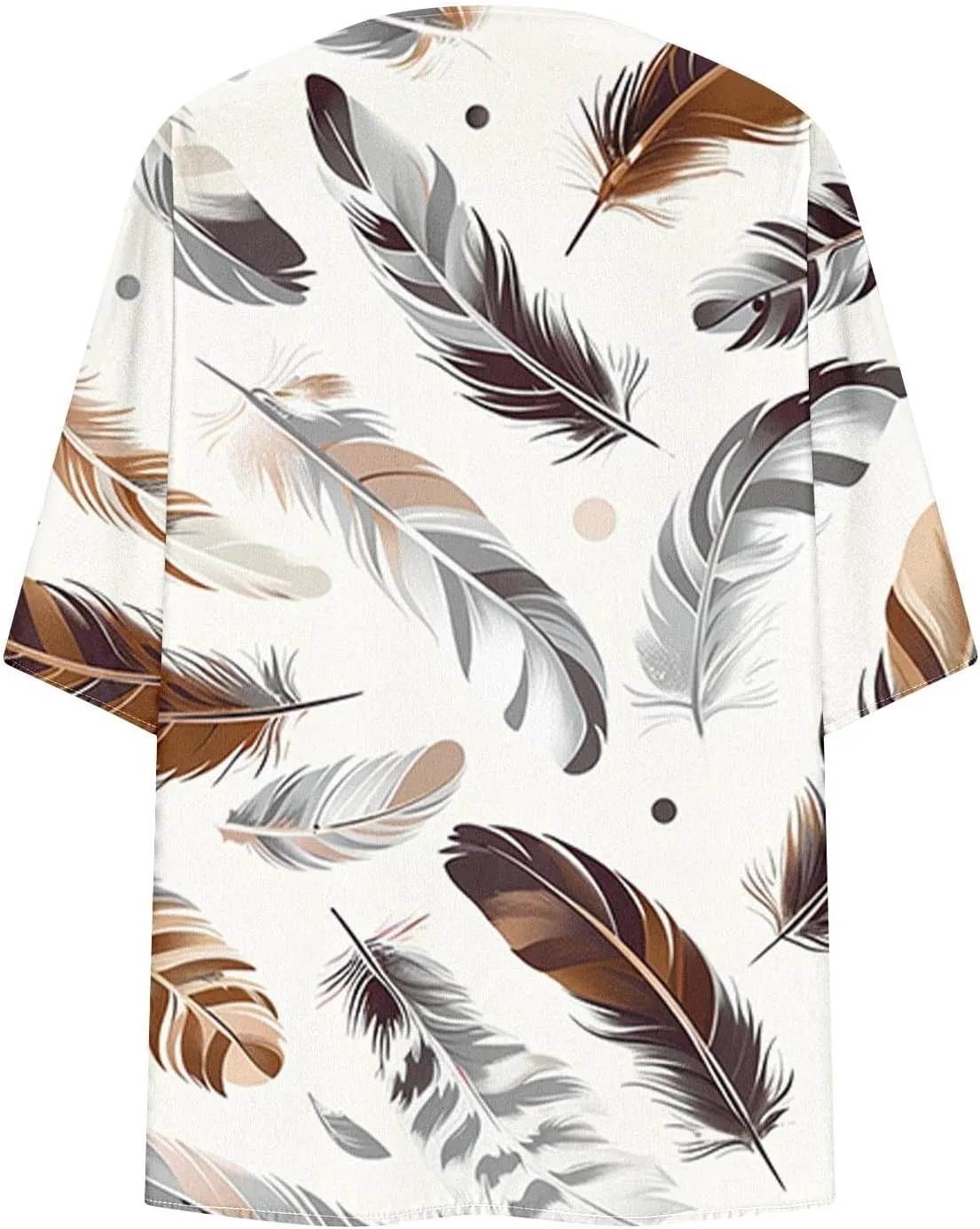 Kimonos for Women Comfy Beach Cover up Sheer Loose Open Front Cardigan Tops Blouse Summer Vacation Outfits