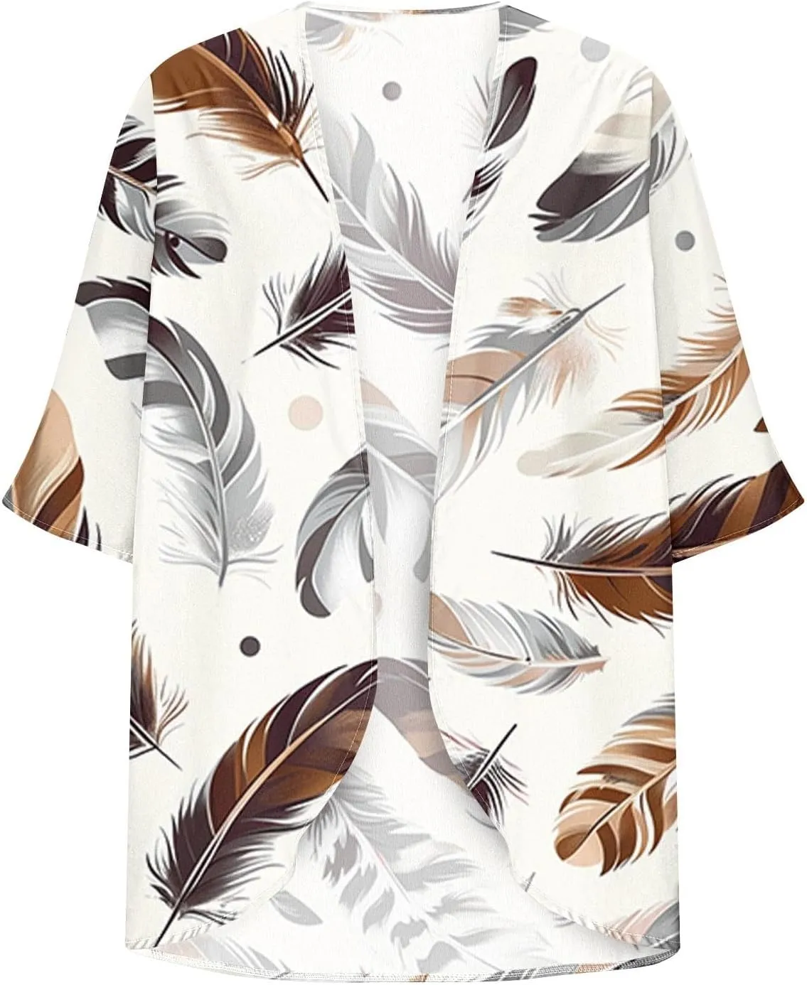 Kimonos for Women Comfy Beach Cover up Sheer Loose Open Front Cardigan Tops Blouse Summer Vacation Outfits