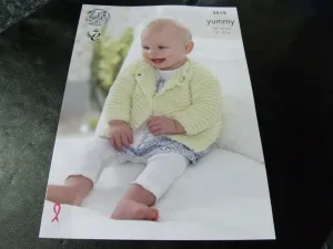 King Cole Yummy Knitting Pattern 4819 Cardigans and Blanket