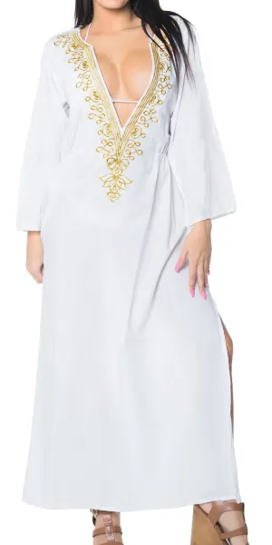 LA LEELA Women's Beach Swimsuit for Women Coverups Bikini Cover Up Ghost White_V359