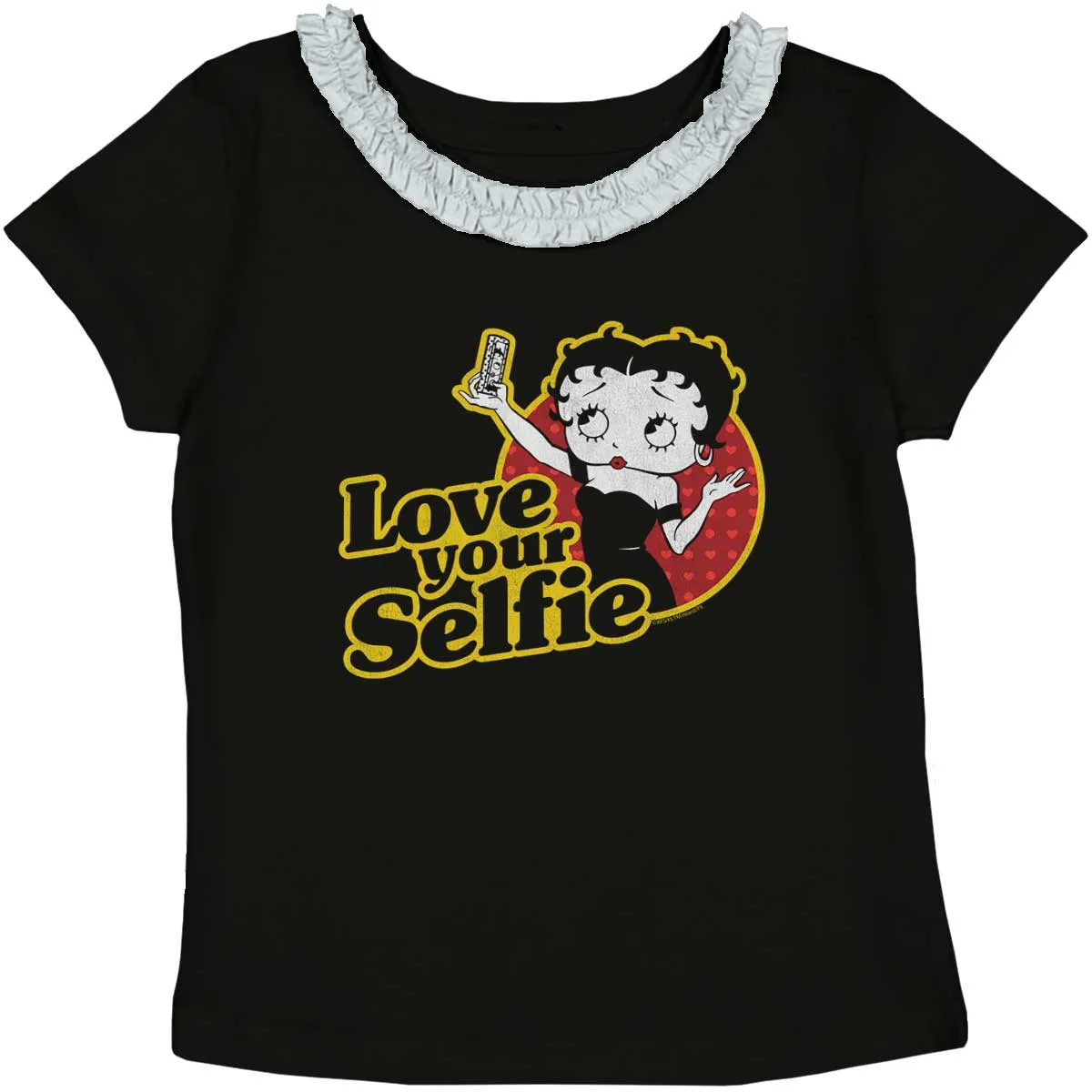 Love Your Selfie Toddler Ruffled Trim T-Shirt