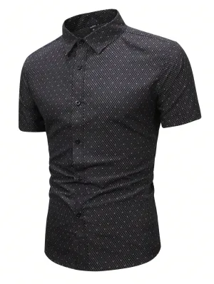 Manfinity Mode Men Allover Print Button Up Shirt
