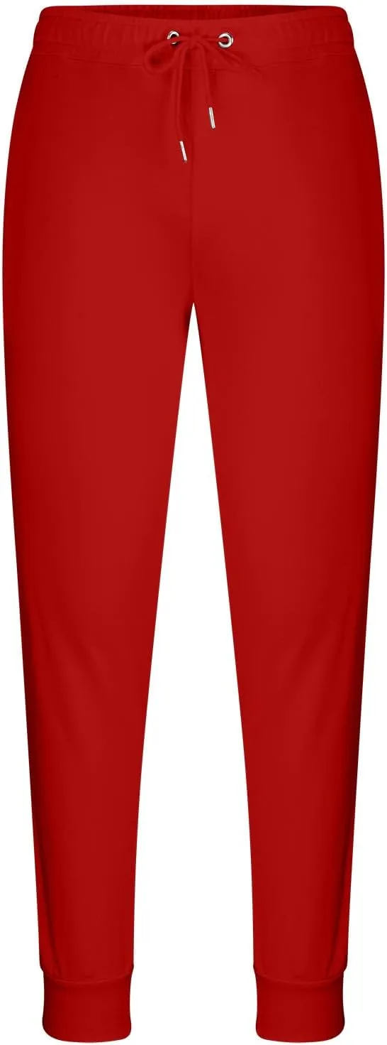 Men's Jogger Sweatpants Elastic Waist Comfy Bottoms Slim Fit Drawstring Trousers Lounge Gymwear Stretch Athletic Fit