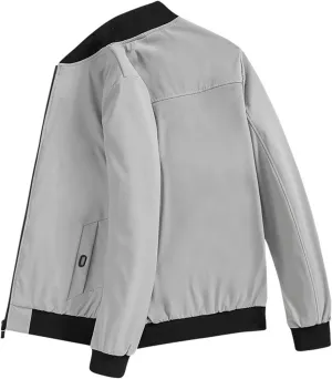 Men's Winter Jacket Relaxed Fit Lightweight Jackets Comfortable Leisure Jacket Fleece Outdoor Clothing Solid Color Tops