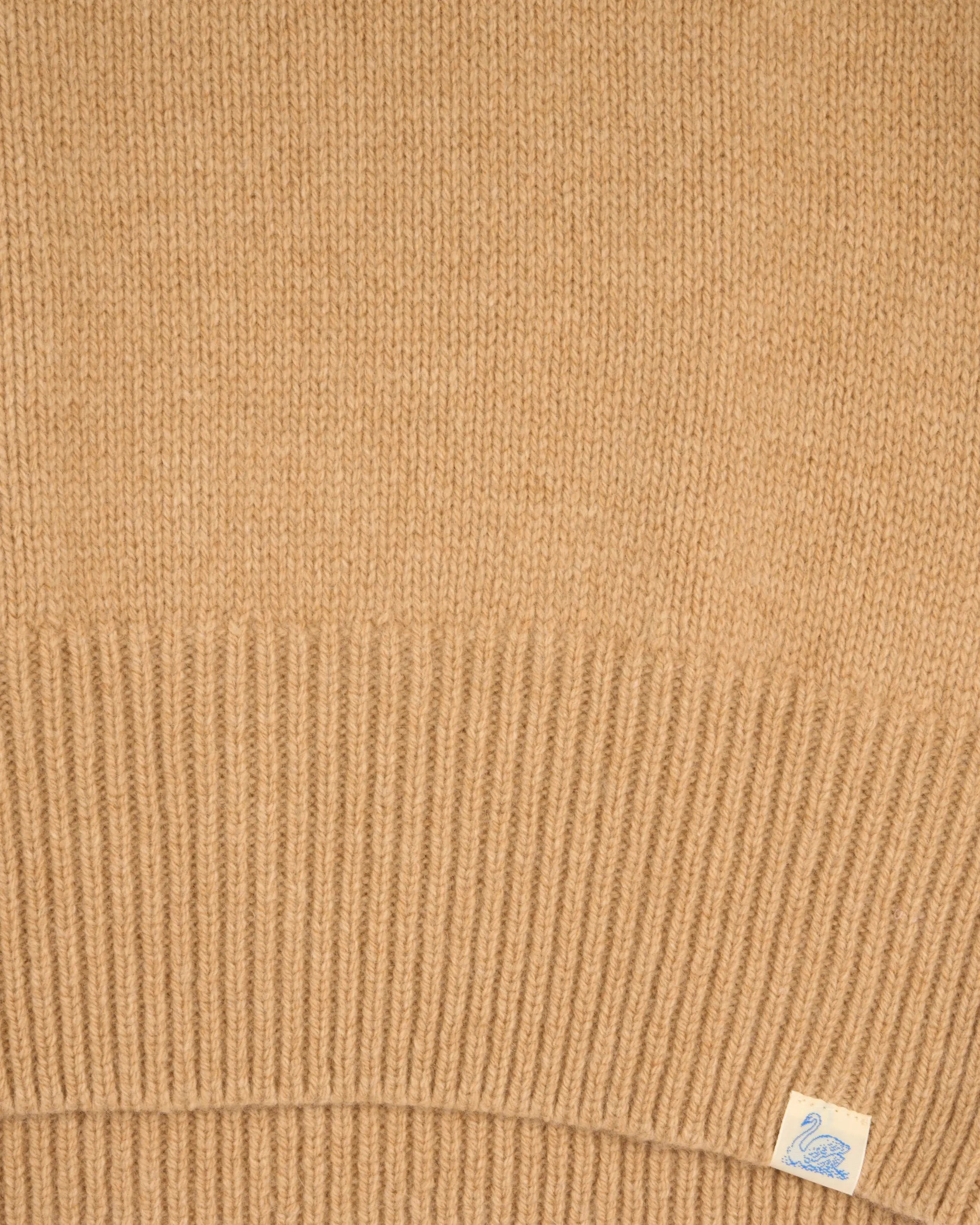 Merz B Schwanen Good Basics LOCT01 Merino Wool & Cashmere Relaxed Turtleneck Pullover - Toffee