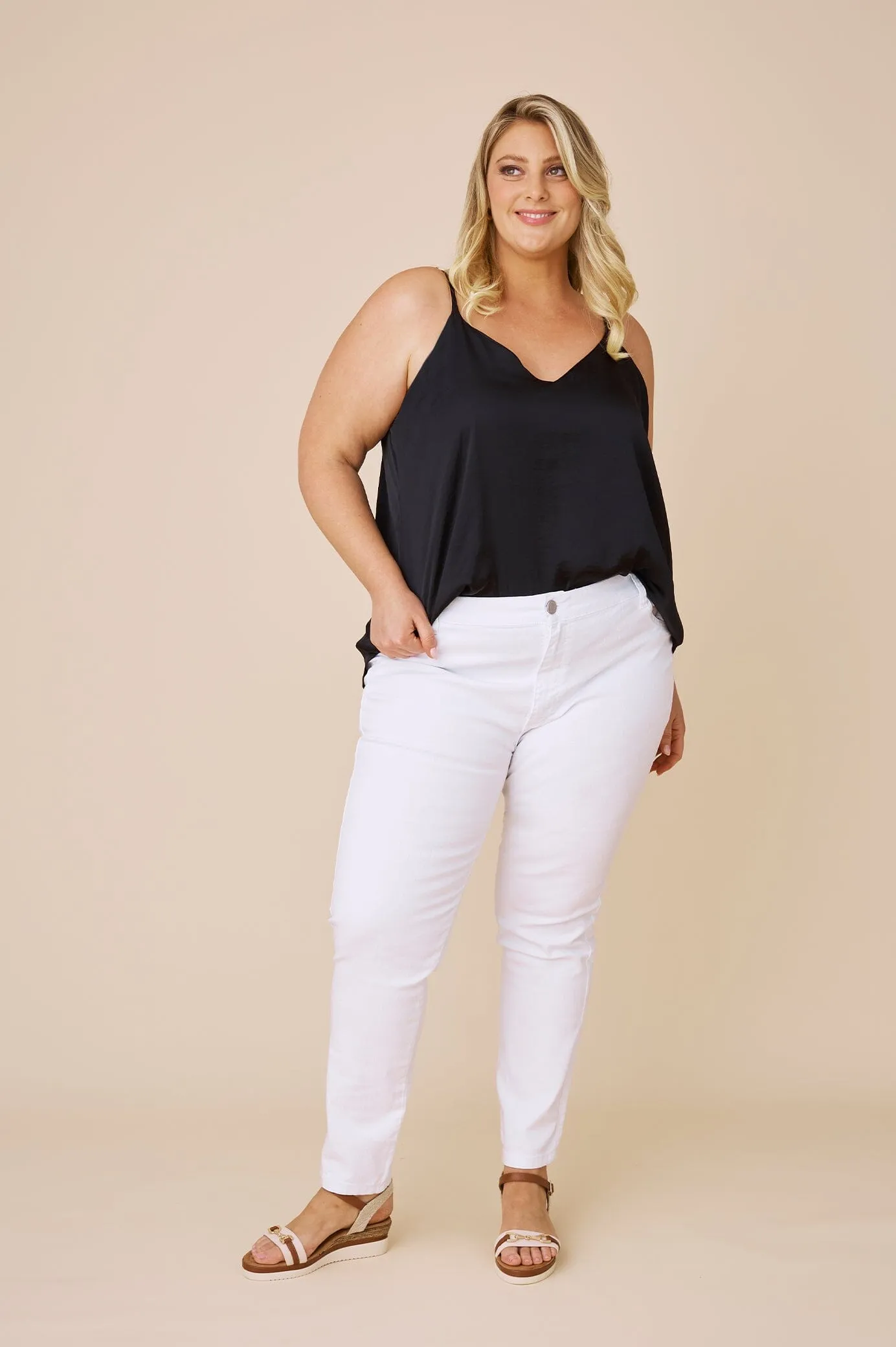 Murphy Skinny Jeans White Mid Rise