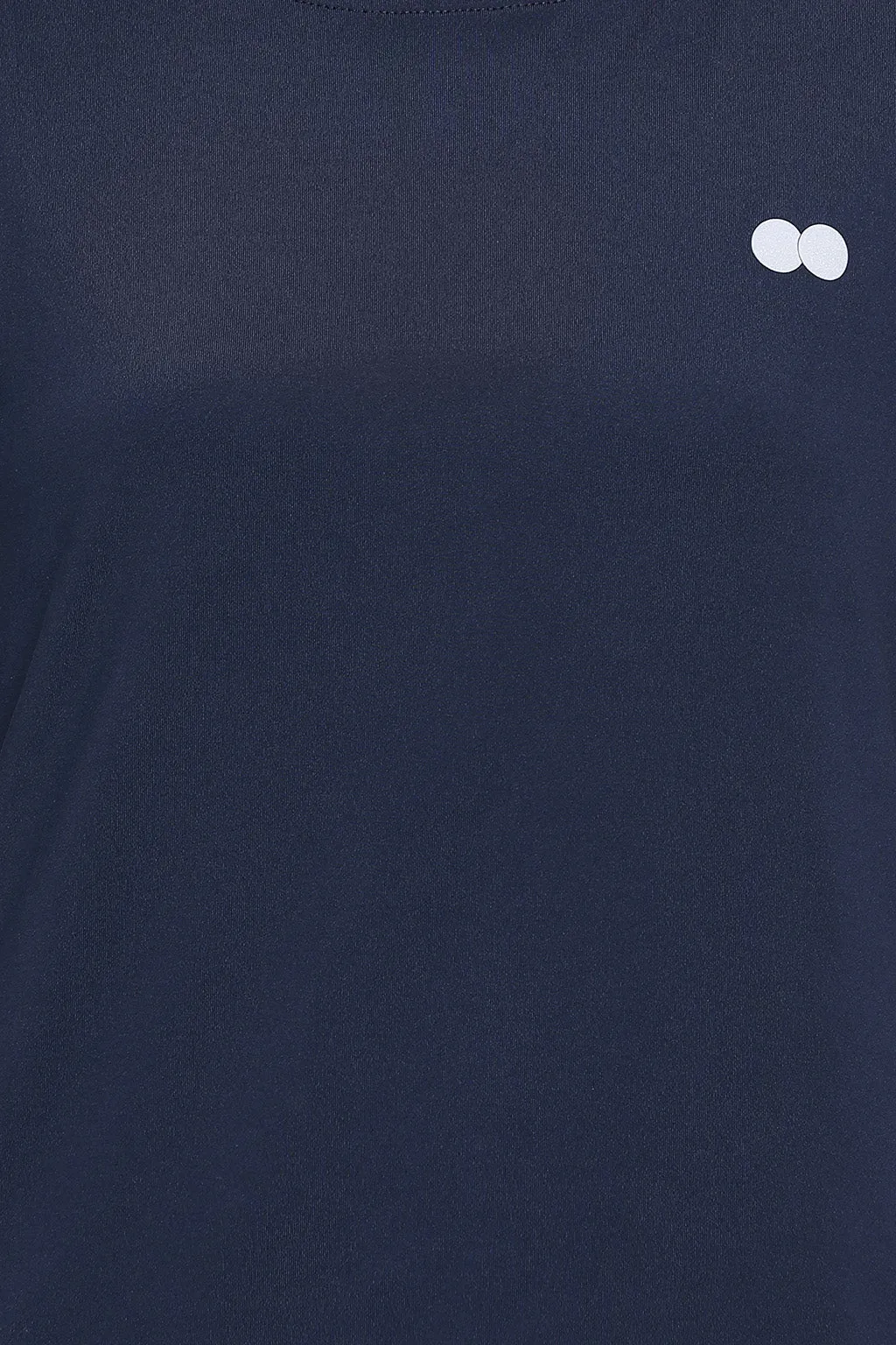 Navy Blue Polyester Activewear T-Shirt