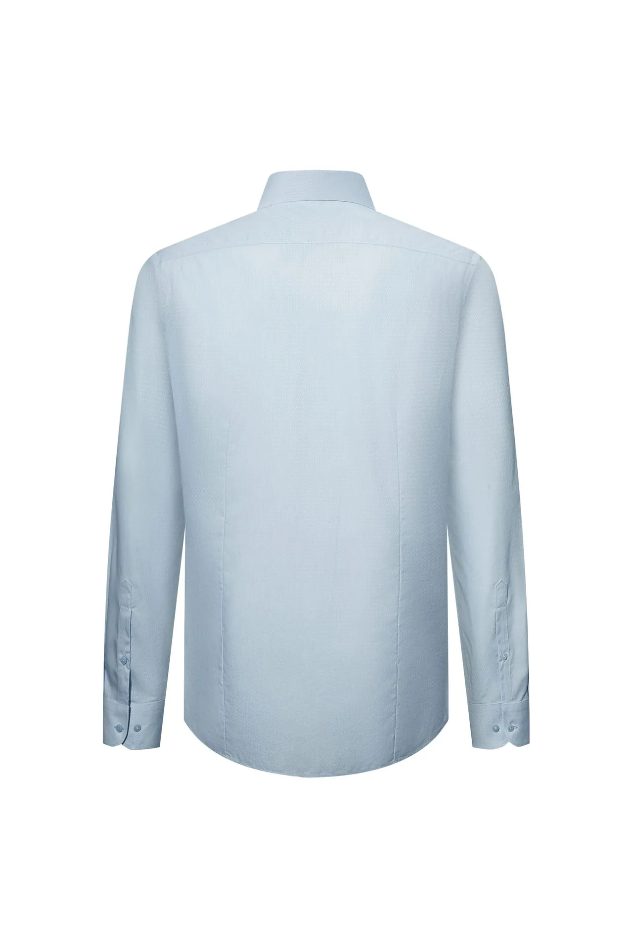 Non-Iron Super Soft Lyocell Blend Textured Shirt in Smart Fit with Chest Pocket