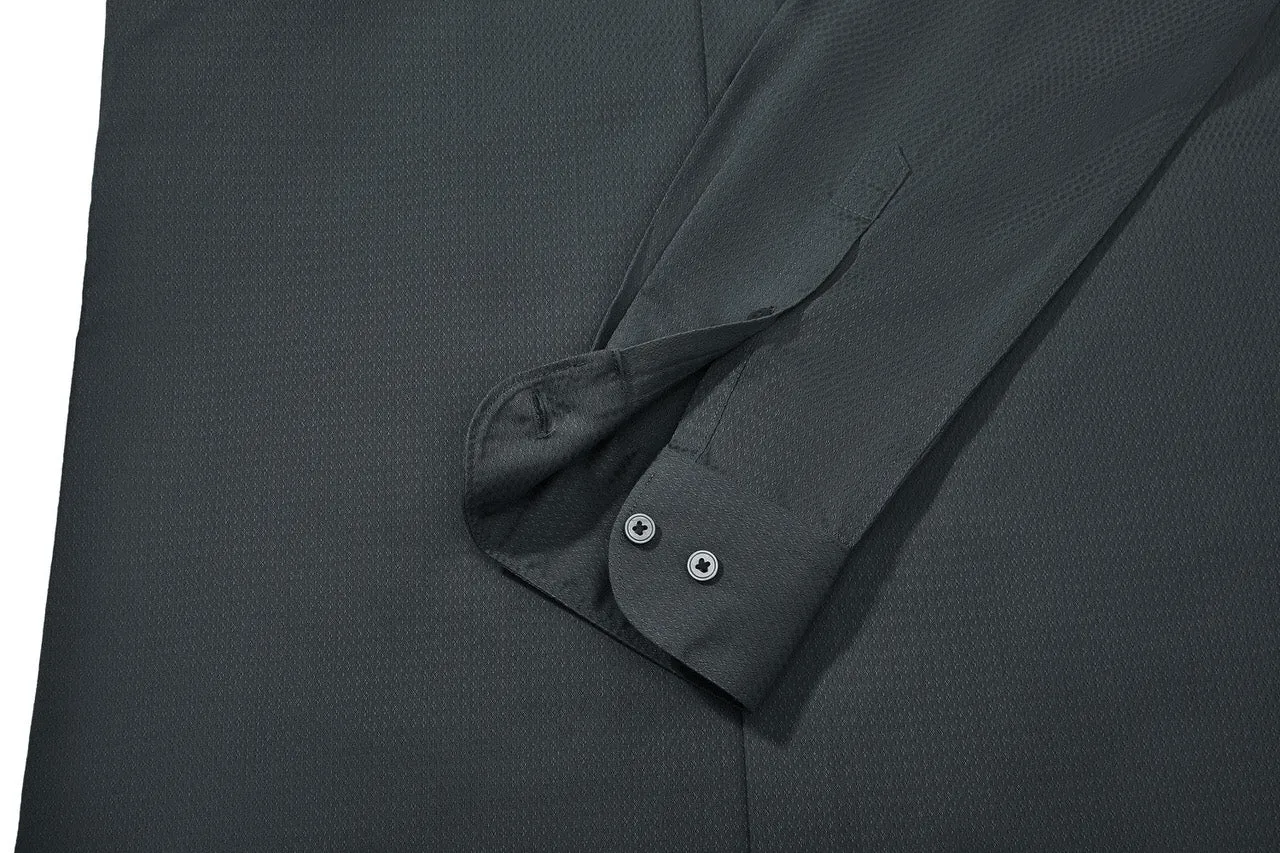 Non-Iron Super Soft Lyocell Blend Textured Shirt in Smart Fit with Chest Pocket