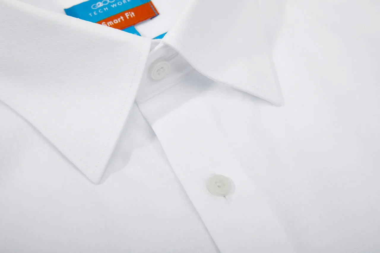 Non-Iron Super Soft Lyocell Blend Textured Shirt in Smart Fit with Chest Pocket