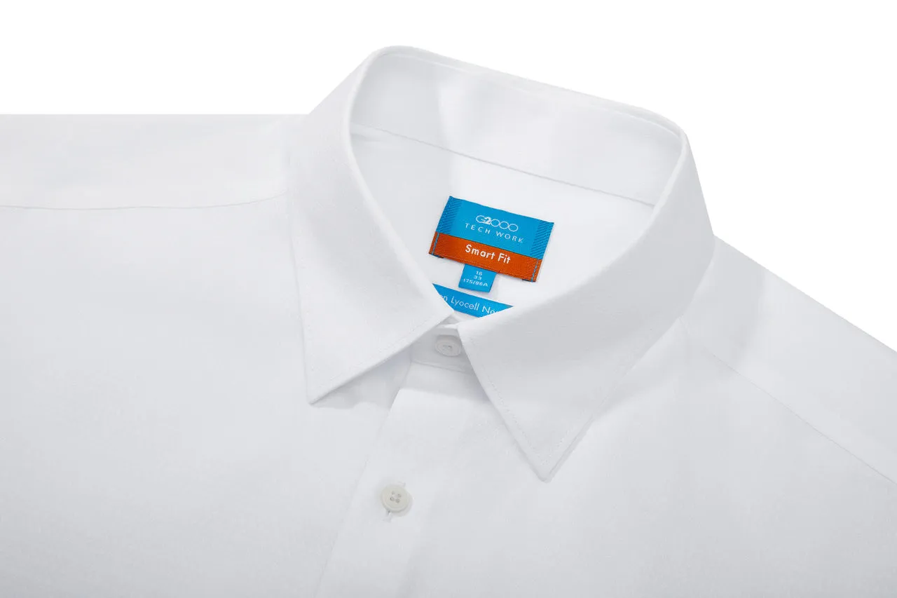 Non-Iron Super Soft Lyocell Blend Textured Shirt in Smart Fit with Chest Pocket