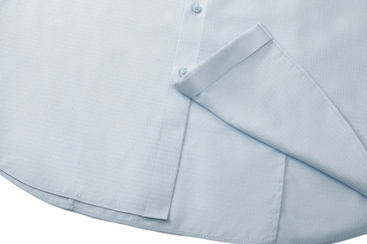 Non-Iron Super Soft Lyocell Blend Textured Shirt in Smart Fit with Chest Pocket