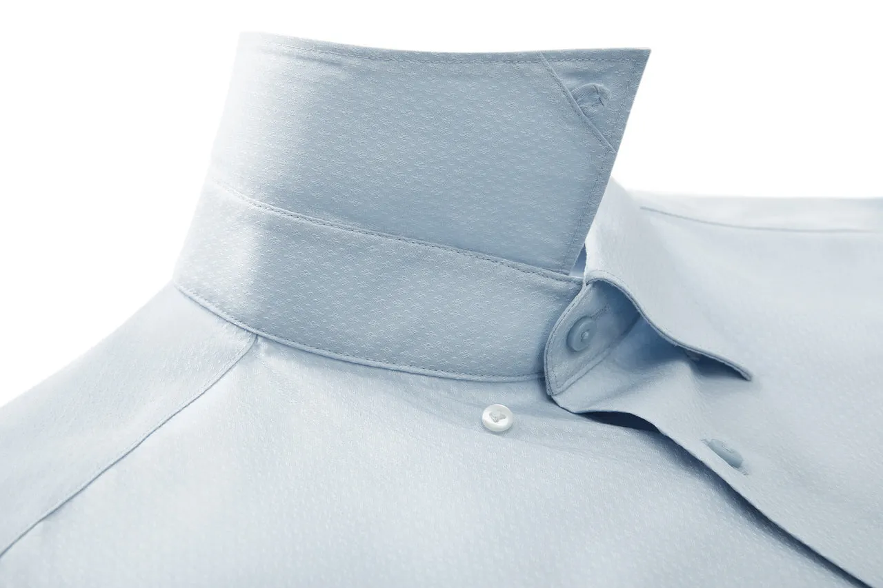Non-Iron Super Soft Lyocell Blend Textured Shirt in Smart Fit with Chest Pocket