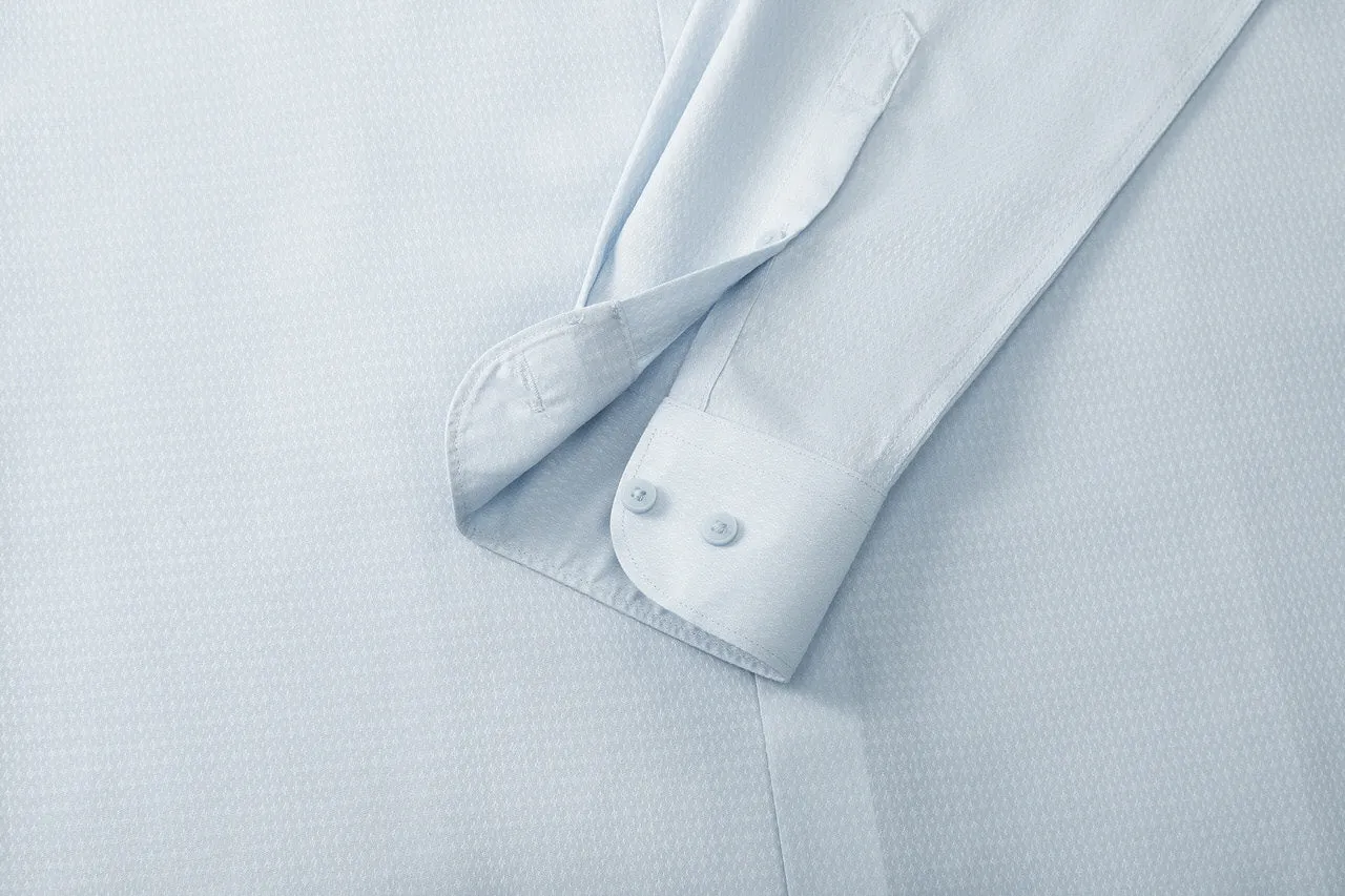 Non-Iron Super Soft Lyocell Blend Textured Shirt in Smart Fit with Chest Pocket