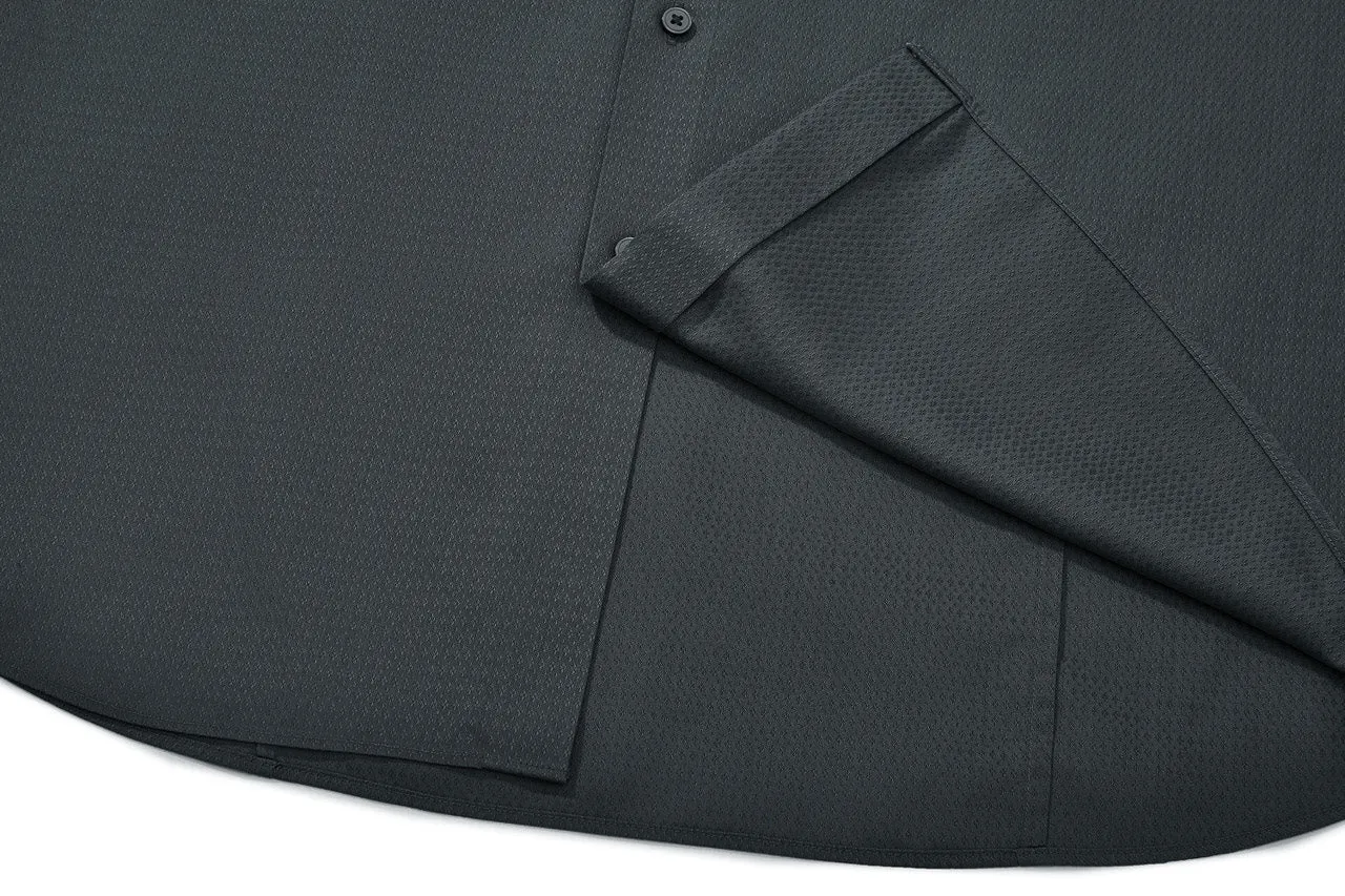 Non-Iron Super Soft Lyocell Blend Textured Shirt in Smart Fit with Chest Pocket