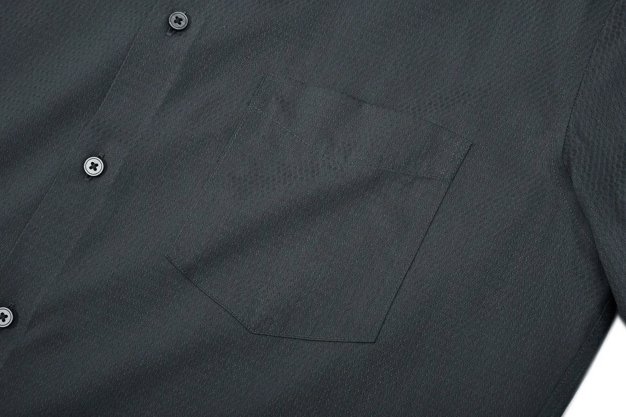 Non-Iron Super Soft Lyocell Blend Textured Shirt in Smart Fit with Chest Pocket