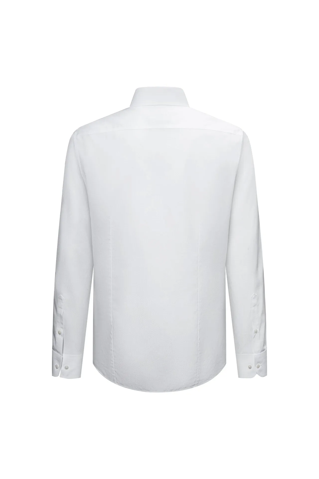 Non-Iron Super Soft Lyocell Blend Textured Shirt in Smart Fit with Chest Pocket