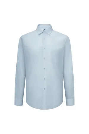 Non-Iron Super Soft Lyocell Blend Textured Shirt in Smart Fit with Chest Pocket