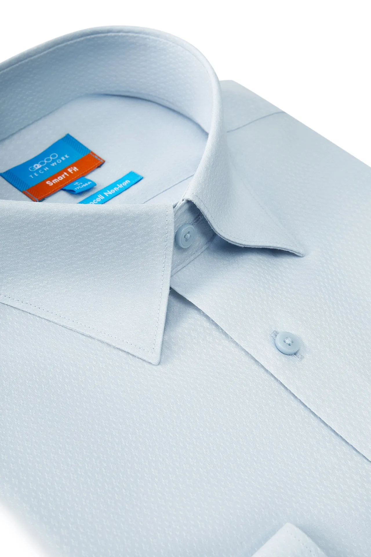 Non-Iron Super Soft Lyocell Blend Textured Shirt in Smart Fit with Chest Pocket