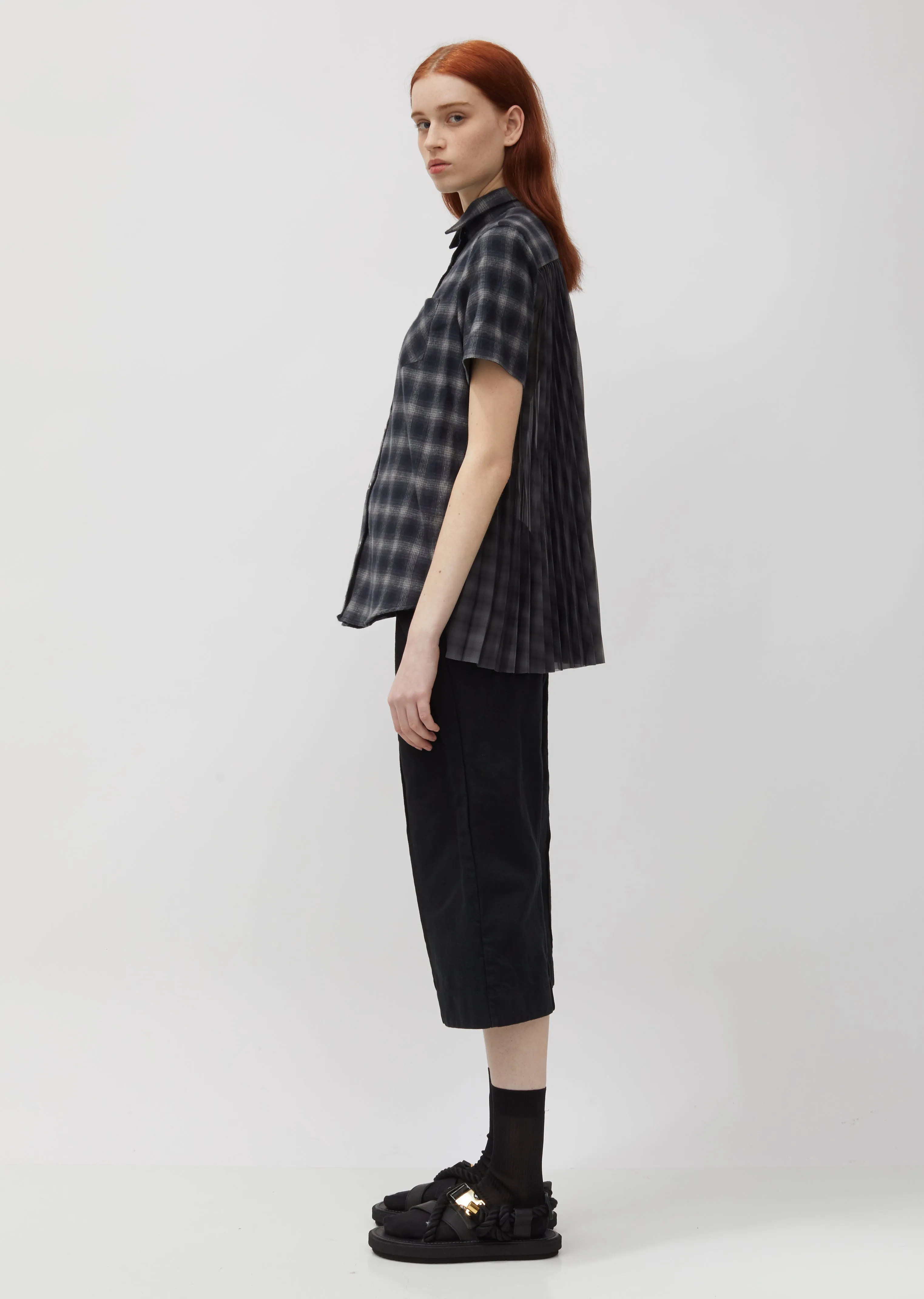 Ombre Check Flannel Shirt