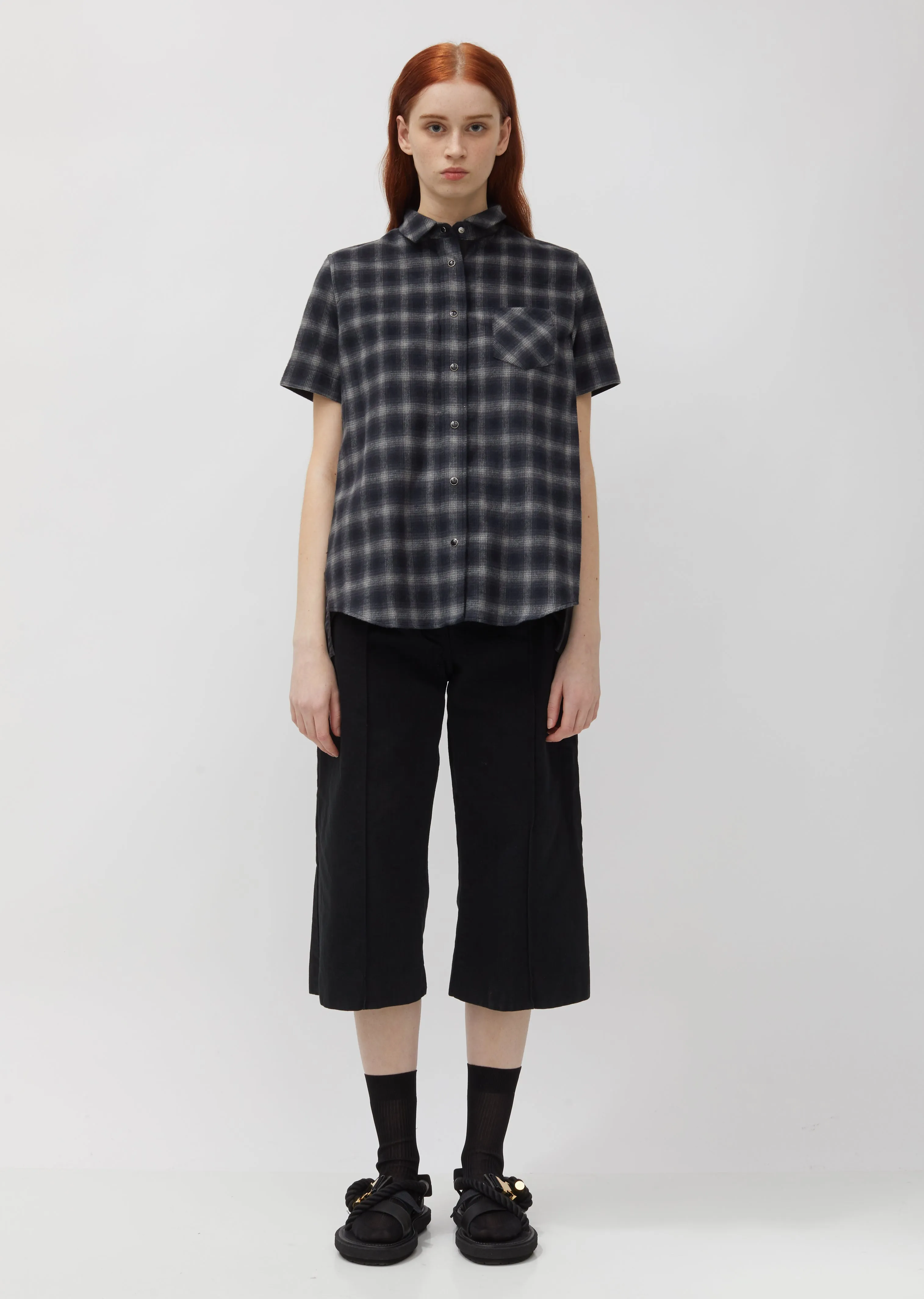 Ombre Check Flannel Shirt