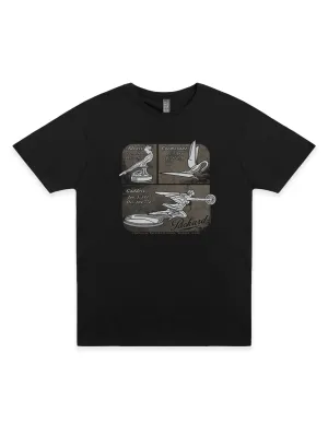 Packard Vintage Car Hood Ornaments | Metallic Silver Historical Patent Unisex Tee