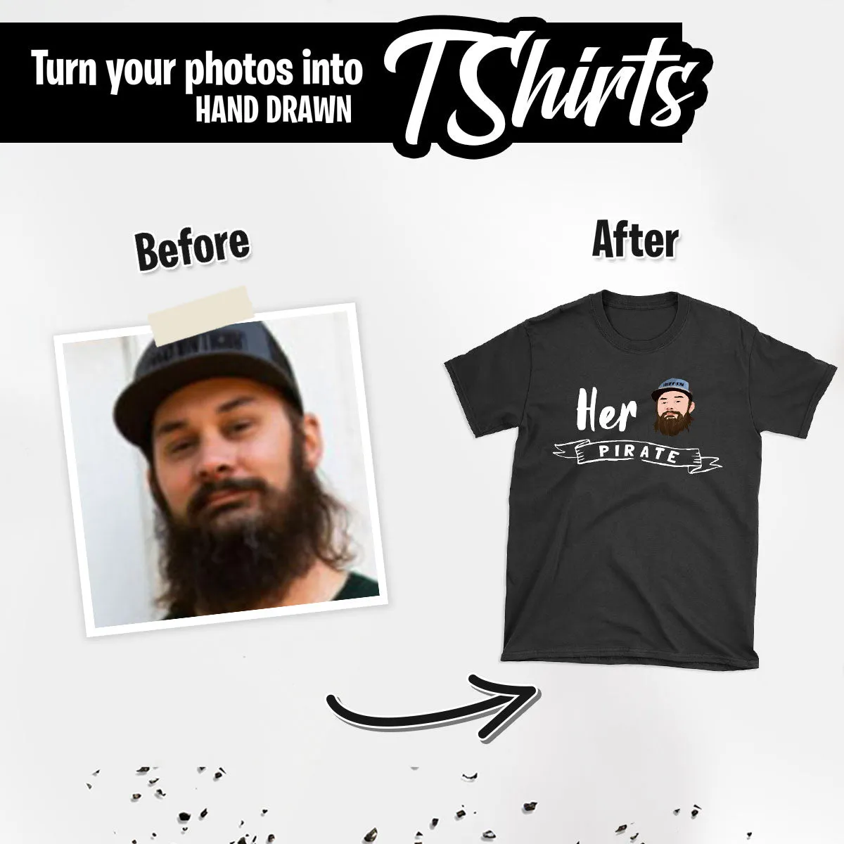 Personalized Couples Pirate Shirts