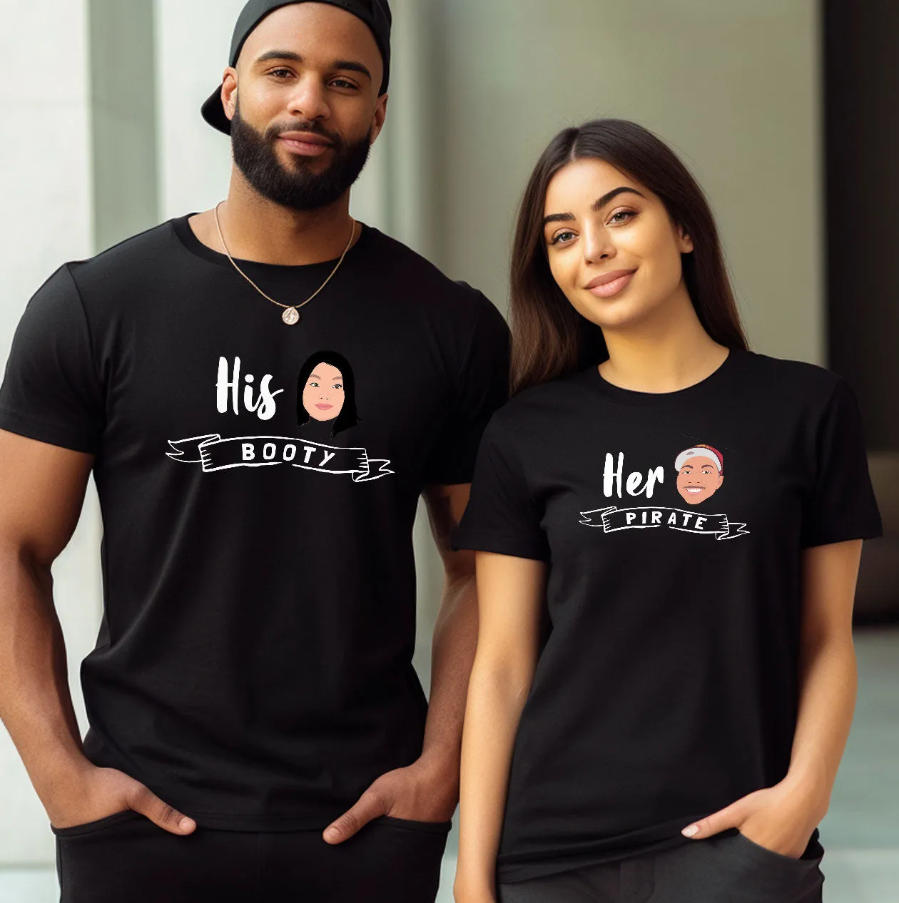 Personalized Couples Pirate Shirts