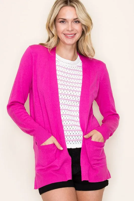 Pink Everyday Pocket Cardigan