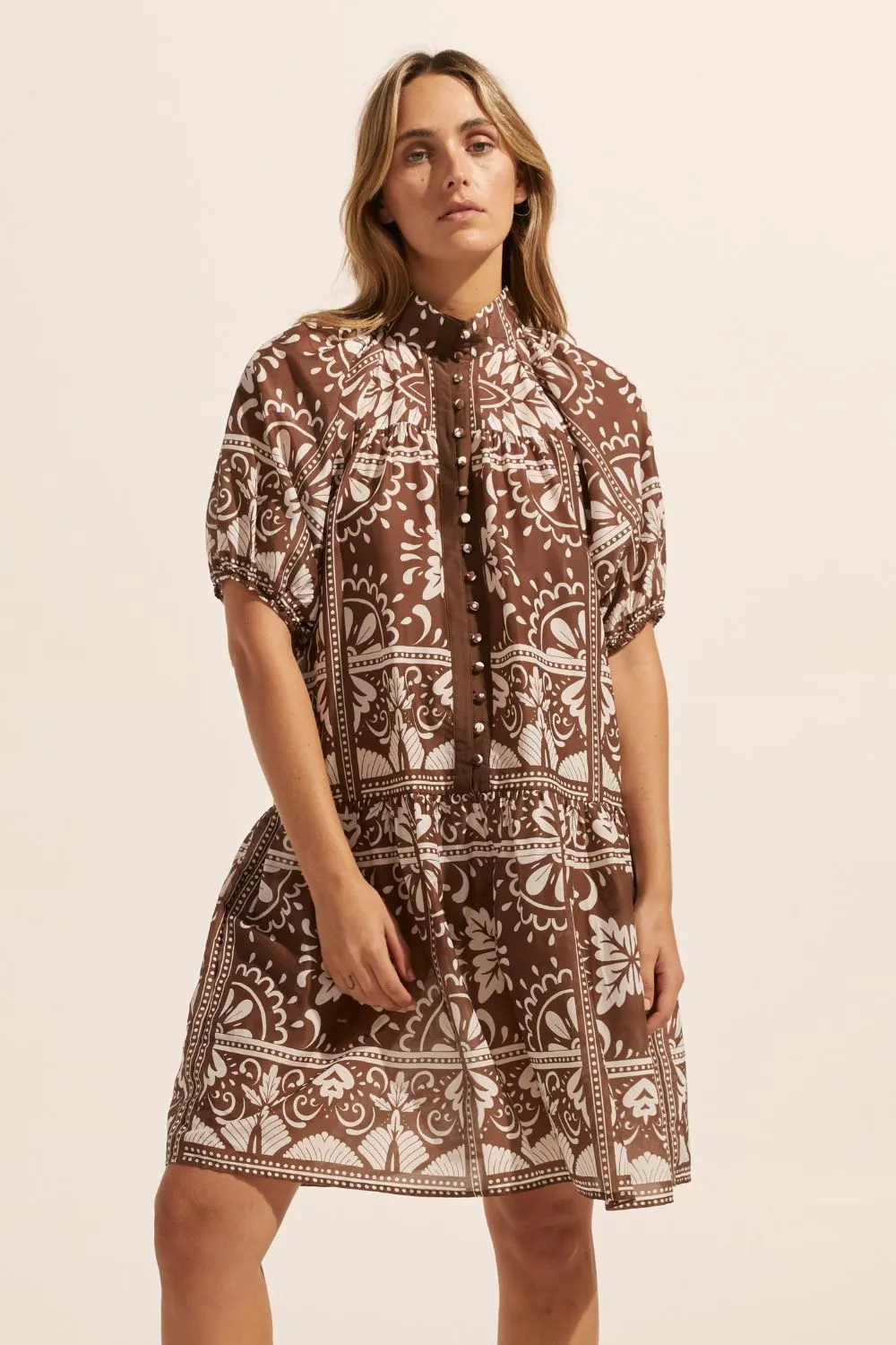pivot dress - choc mosaic