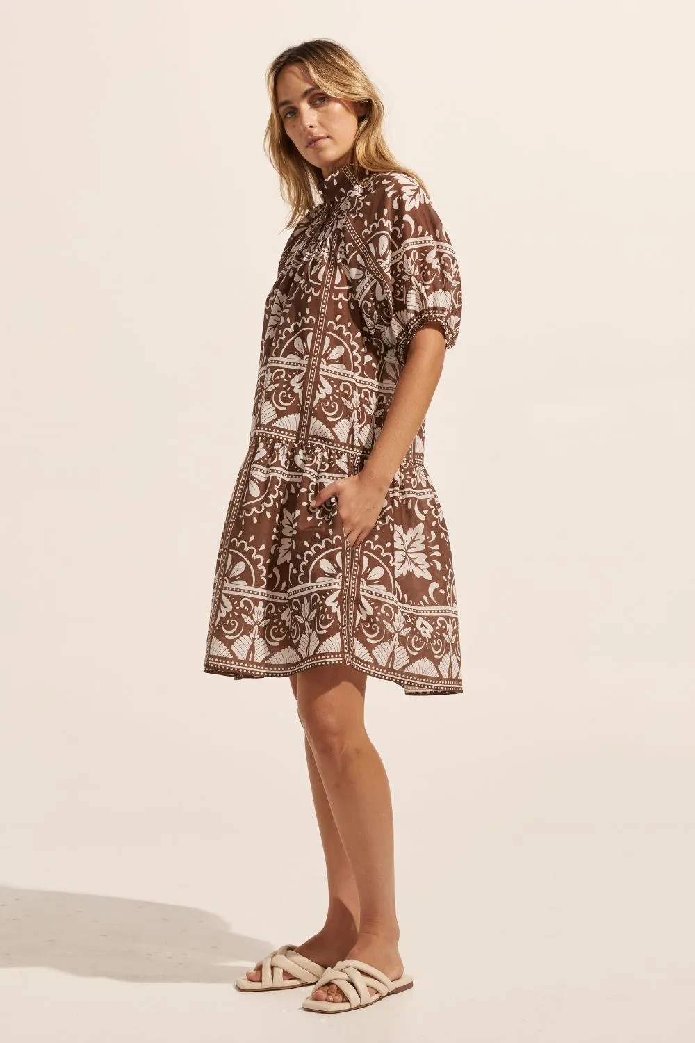 pivot dress - choc mosaic