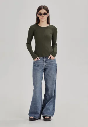 *PREORDER* BASE RIB LS, KHAKI