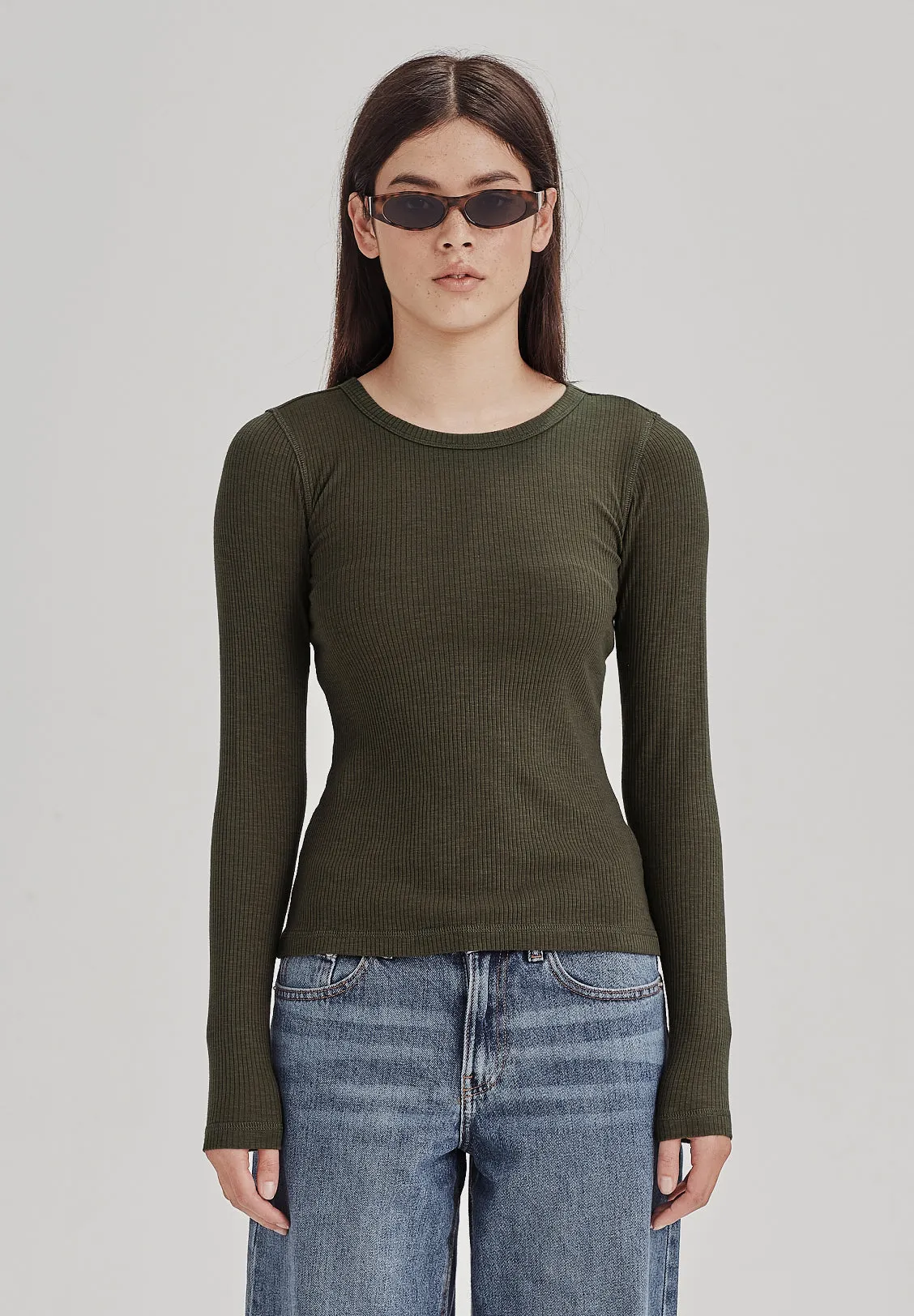 *PREORDER* BASE RIB LS, KHAKI