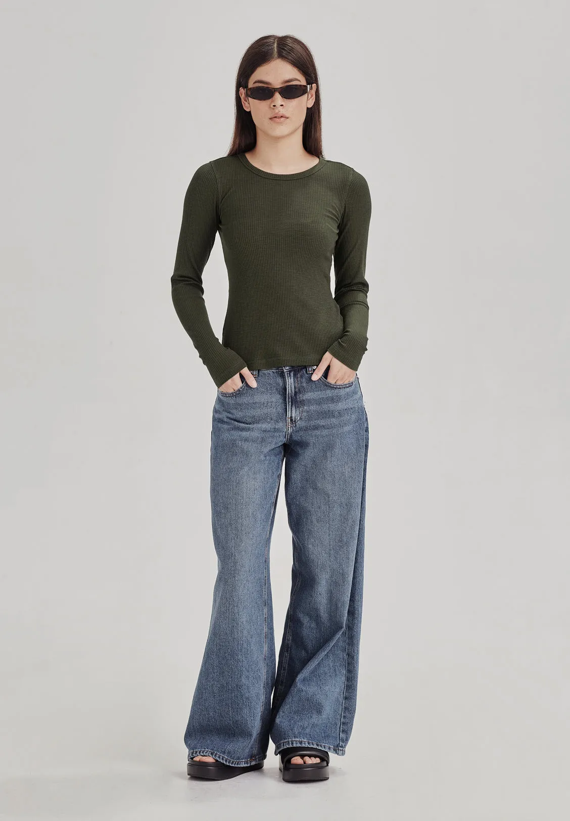 *PREORDER* BASE RIB LS, KHAKI