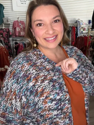 Purple Multi Chunky Cardigan