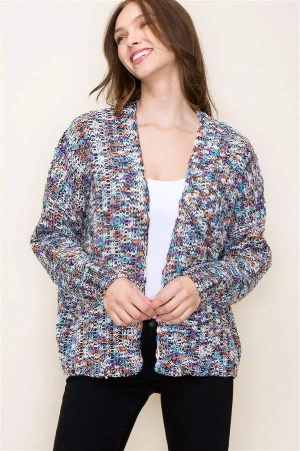 Purple Multi Chunky Cardigan