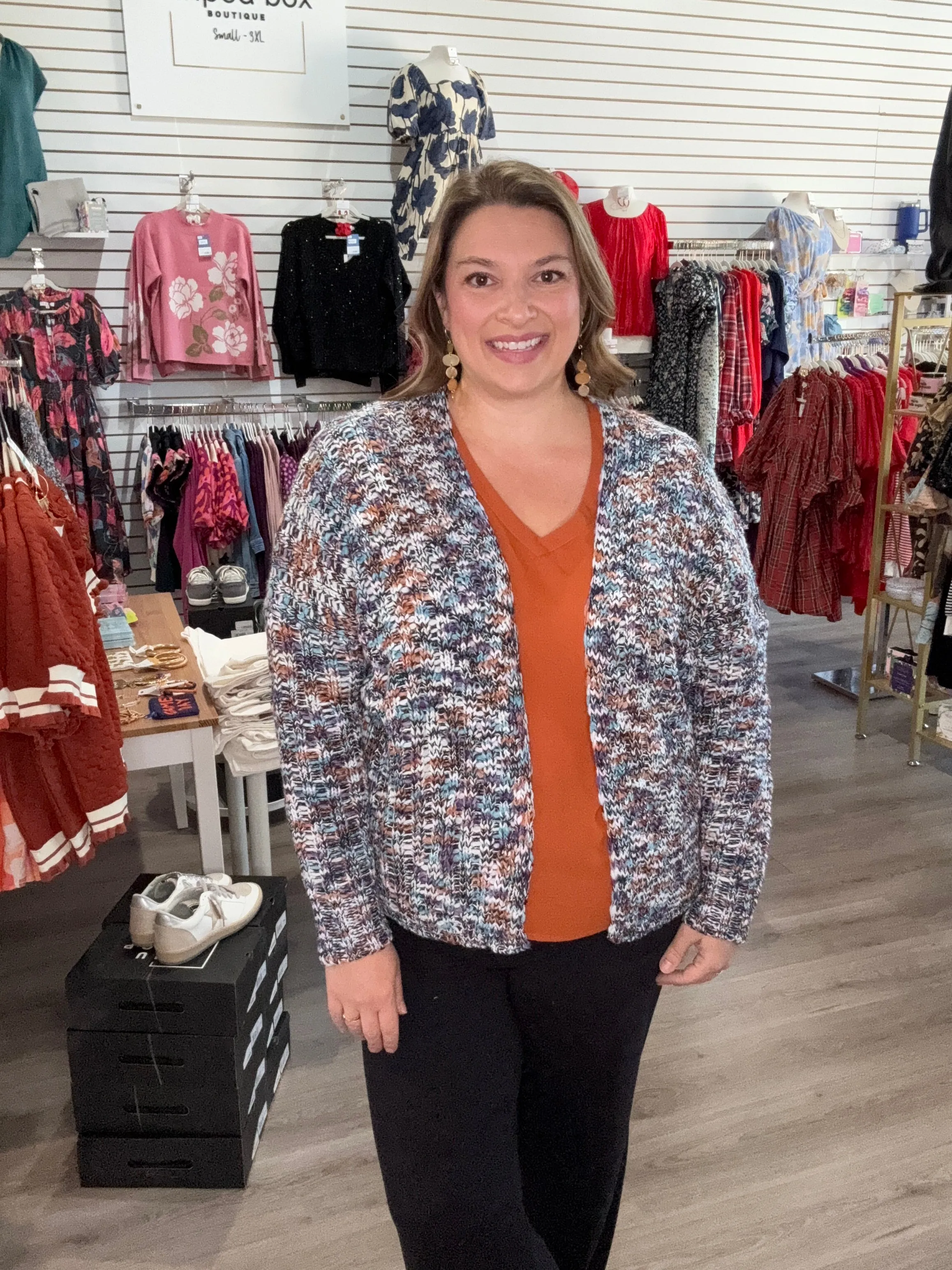 Purple Multi Chunky Cardigan
