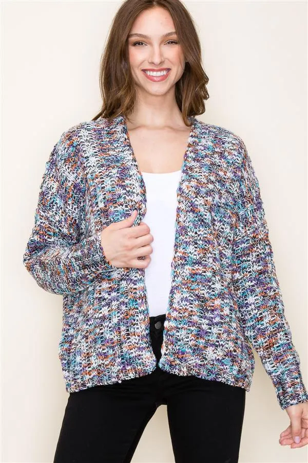 Purple Multi Chunky Cardigan