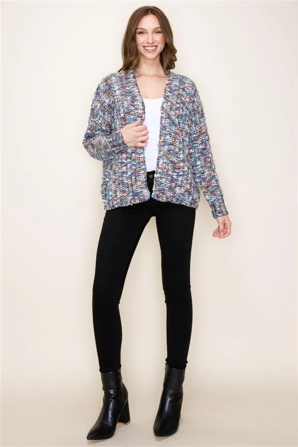 Purple Multi Chunky Cardigan