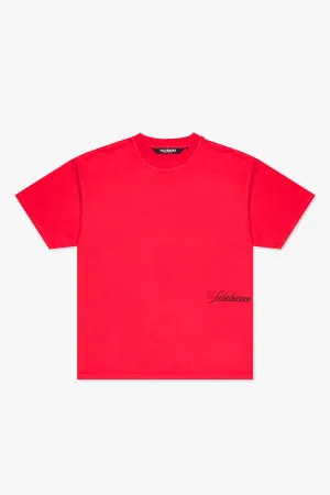 "MARBLE" RED TEE