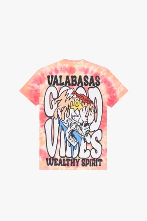 "WEALTHY SPIRIT" RED/YELLOW/ORANGE TEE